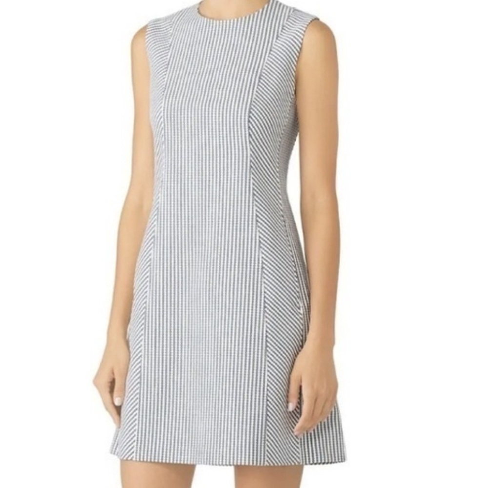 Theory Helaina Sayre Stripe Virgin Wool Sheath Dress - Size 8 Like New